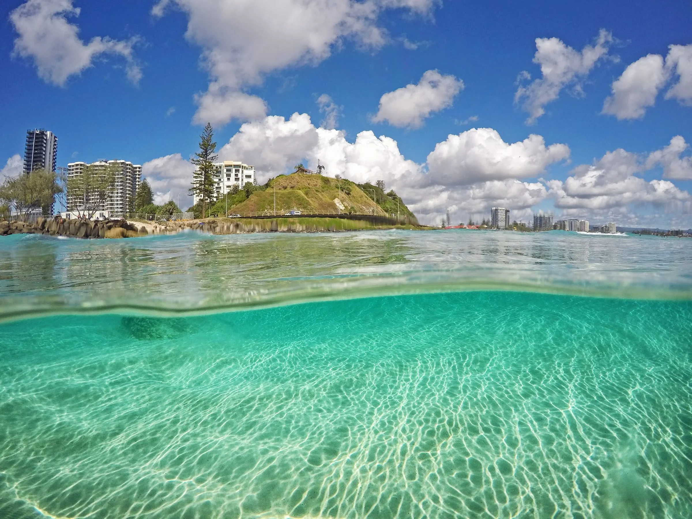 Underwater and coastal views at Coolangatta